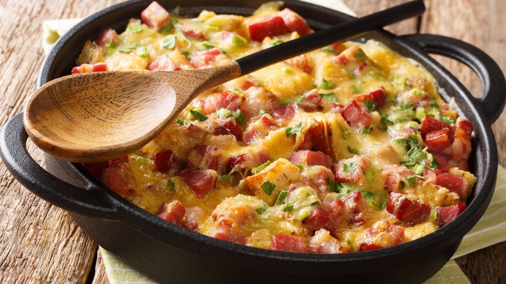 Omelette aux pommes de terre et lardons