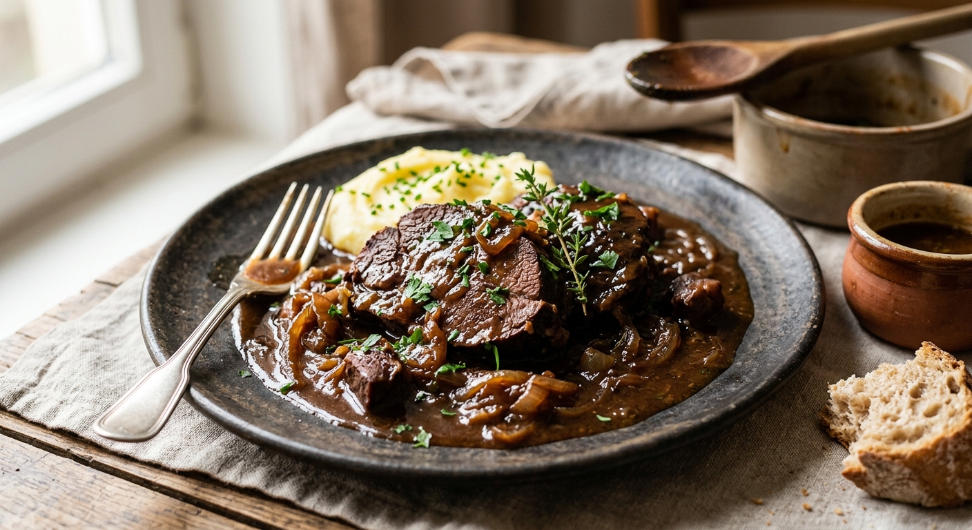 Joues de boeuf braisées à la flamande