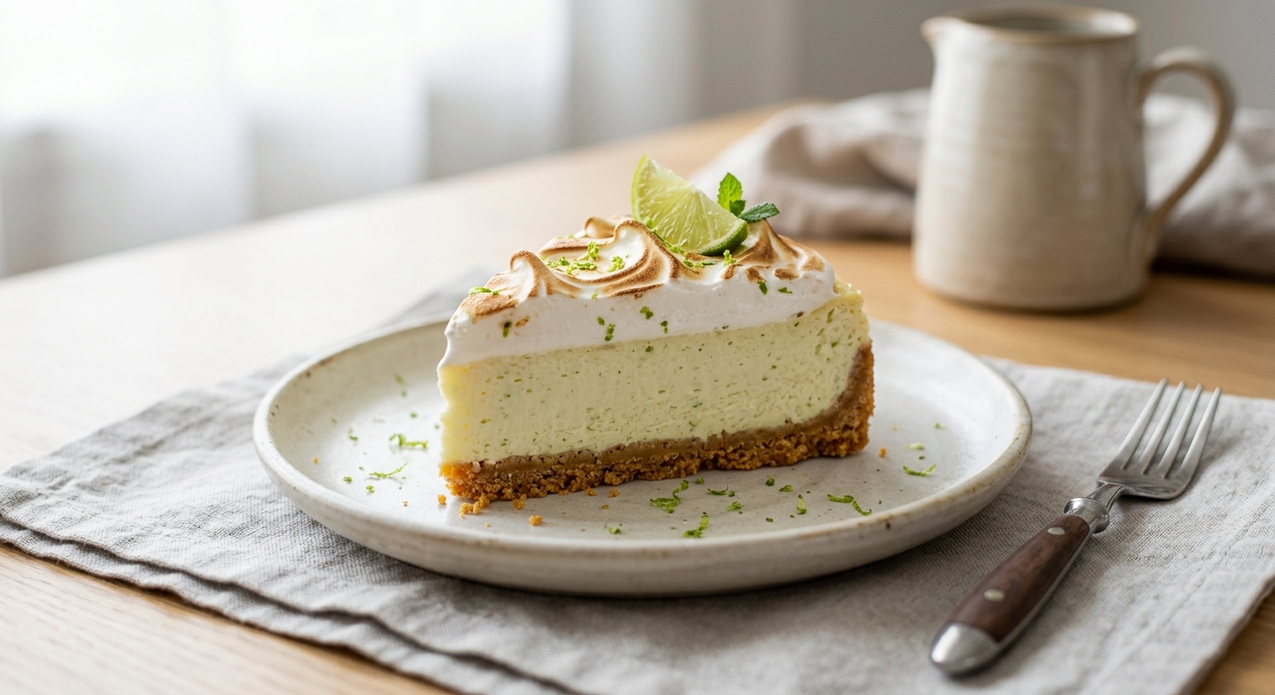 Key lime pie - cheesecake au citron vert meringué
