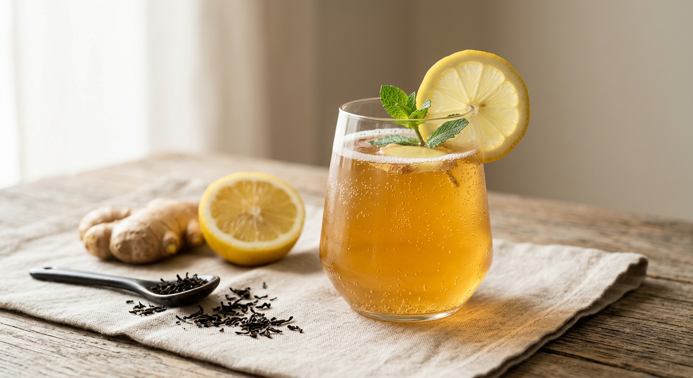 Kombucha maison façon Ciao Kombucha au citron et gingembre