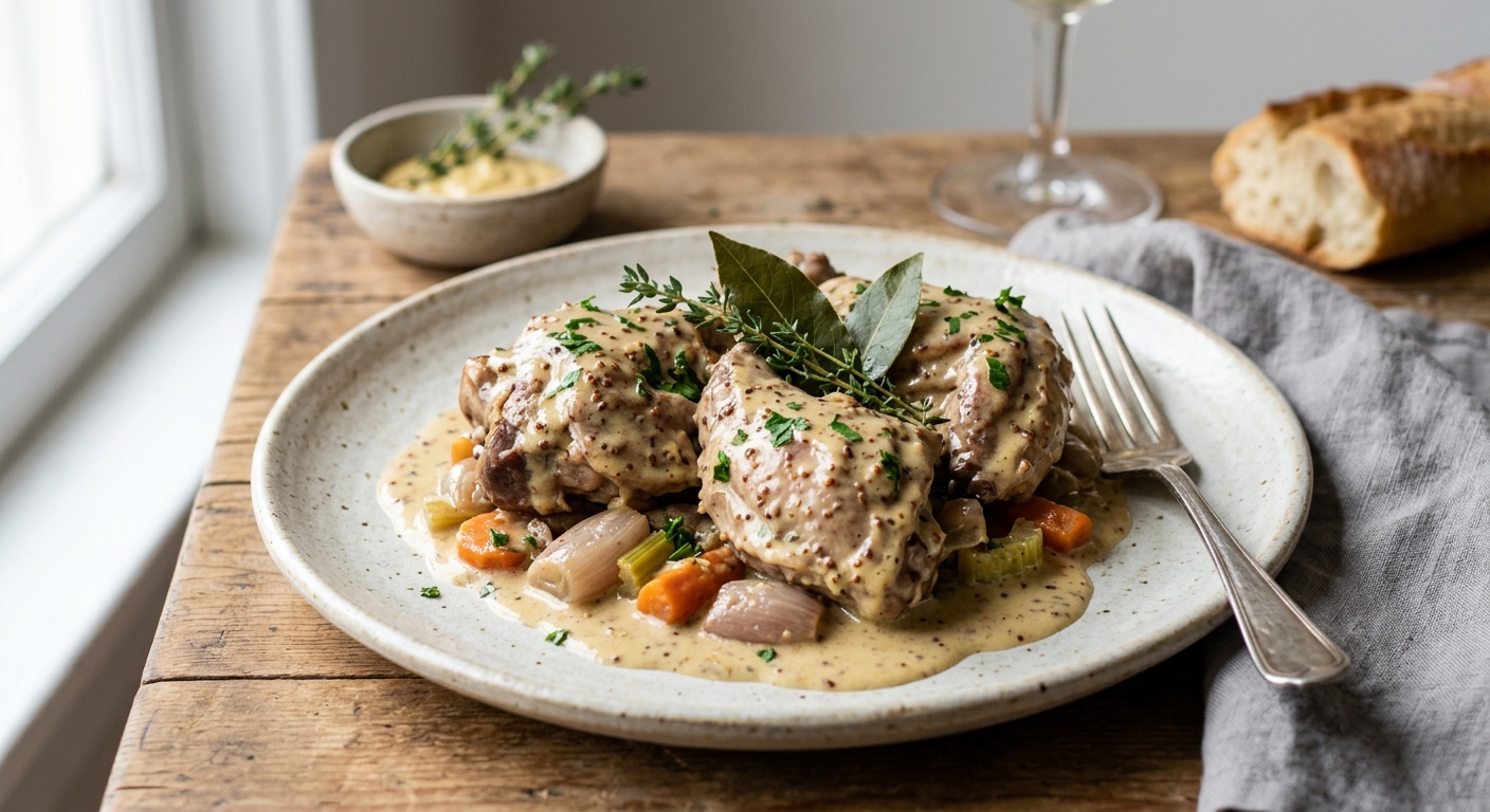 Lapin à la moutarde maison