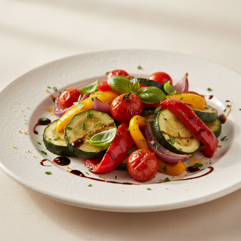 Légumes confits au balsamique