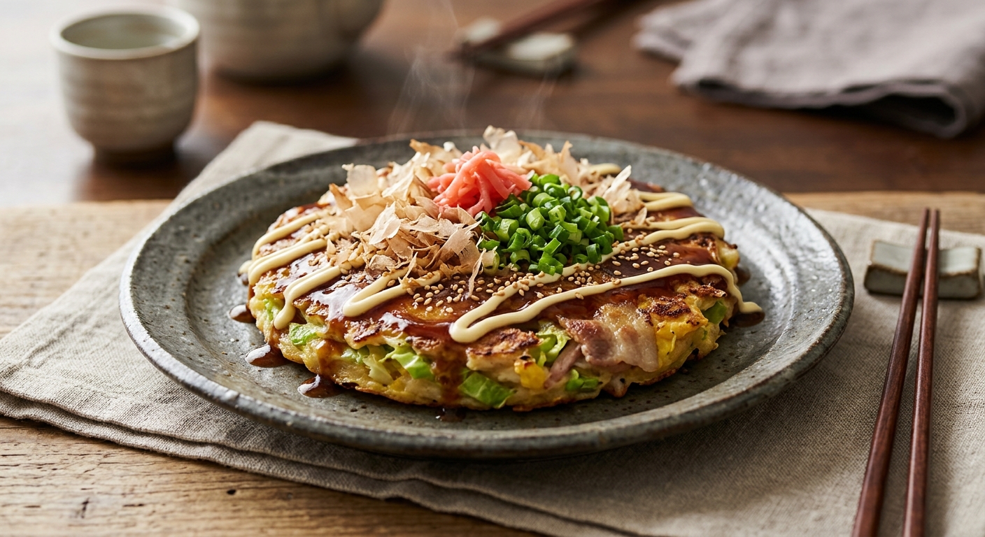 L'okonomiyaki de Tomoyuki et Hiromi