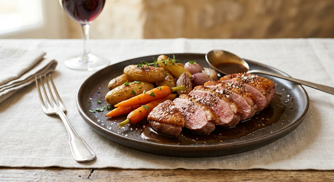 Magret de canard au miel et quatre épices