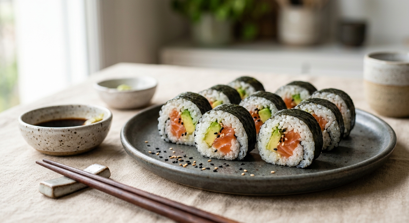Makis au saumon et avocat