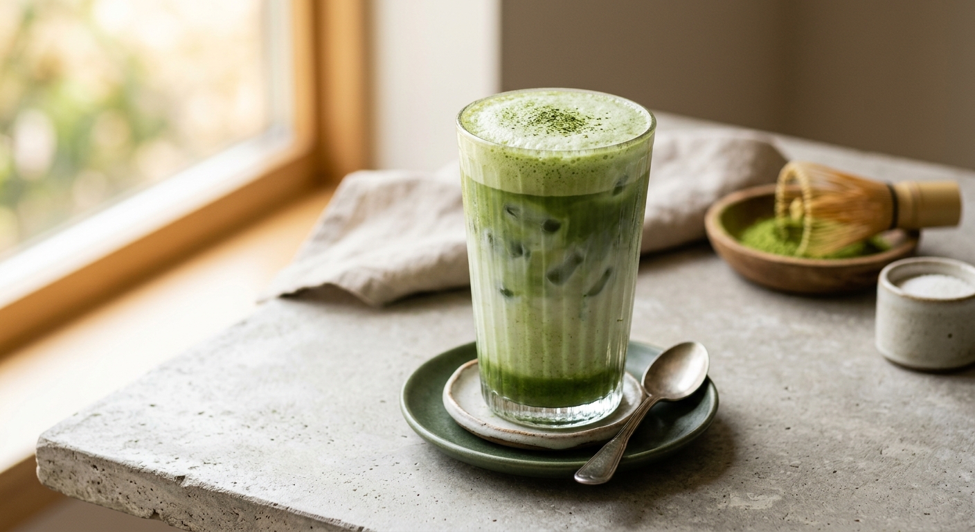 Matcha latte froid