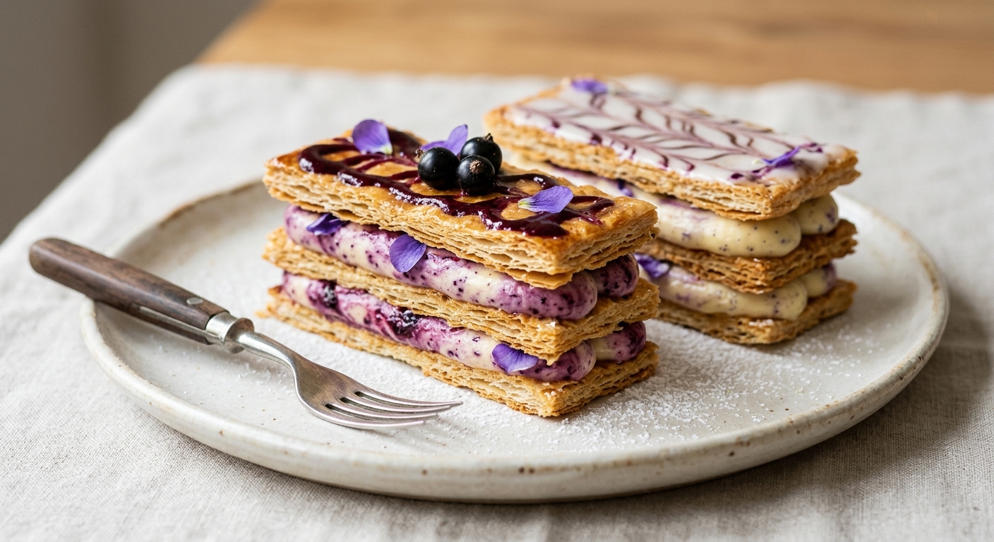 Mille feuilles cassis