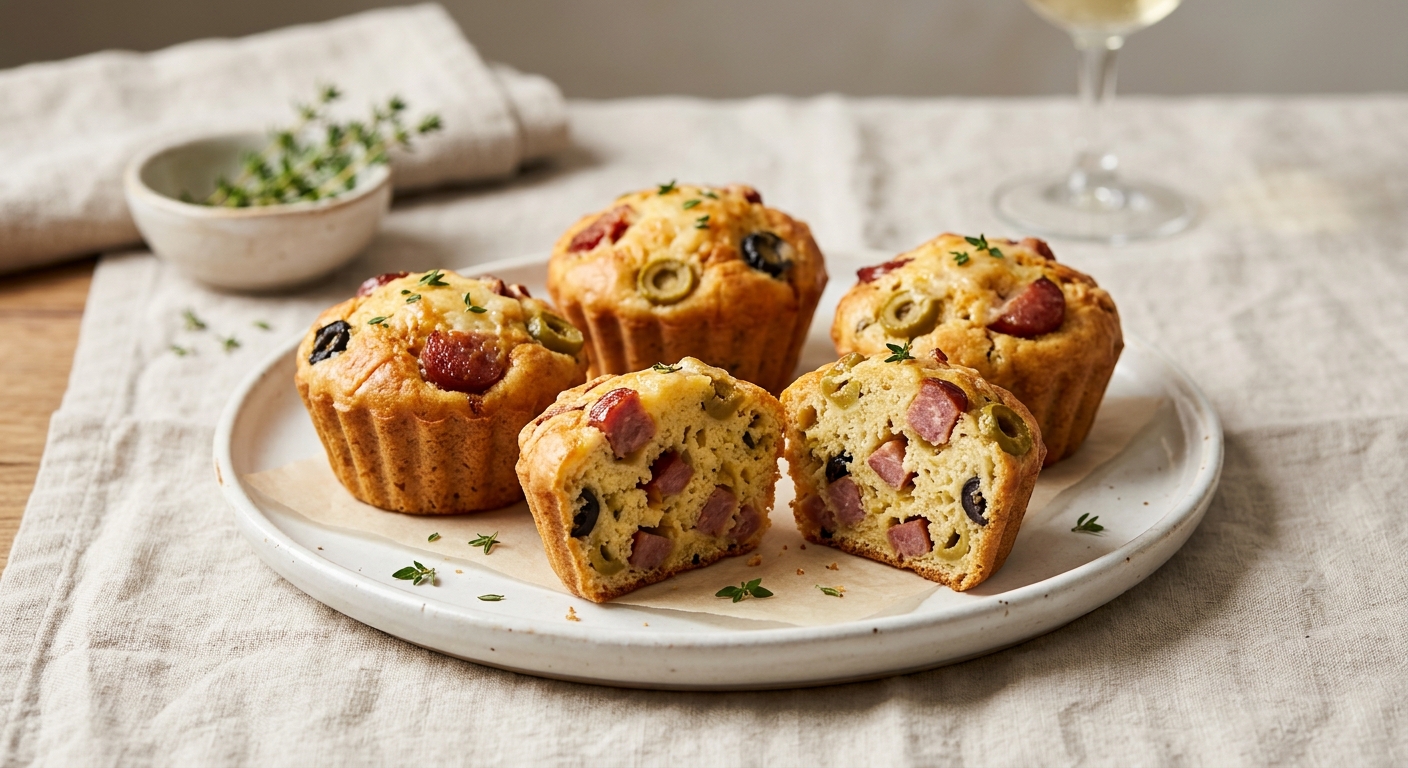 Mini cakes morteau-olives