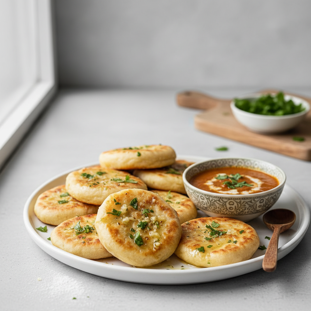Mini-naans à l'ail