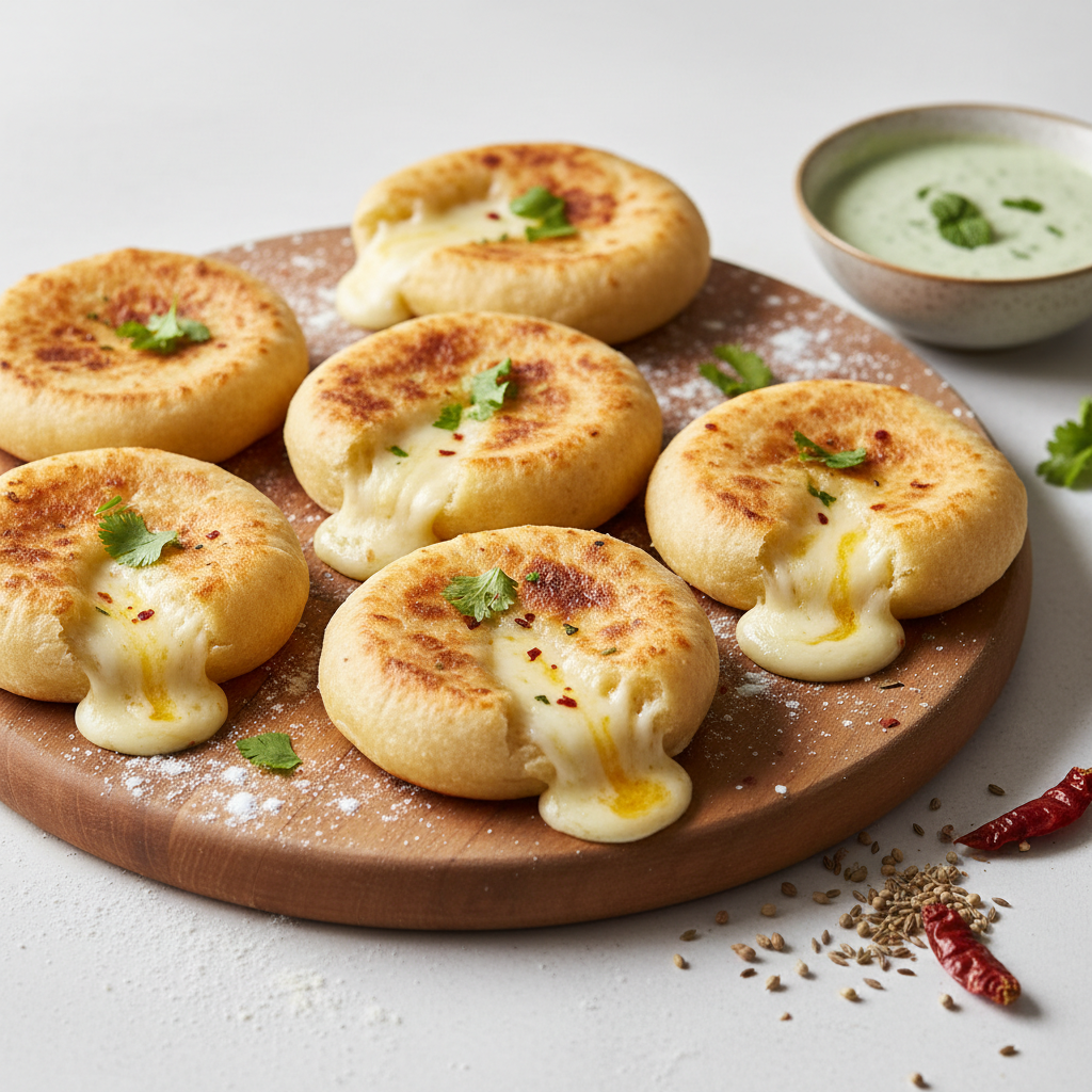 Mini-naans au fromage