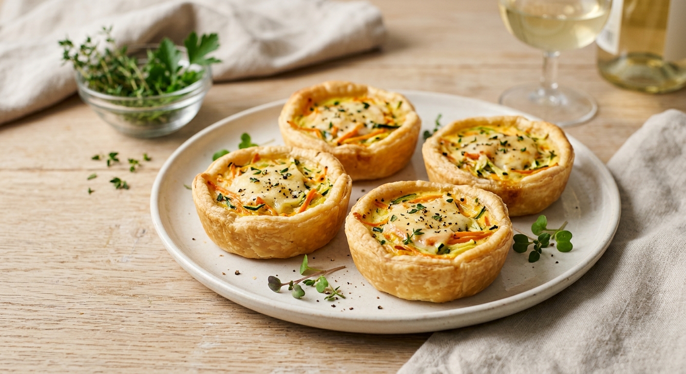 Minis quiches à la julienne de légumes