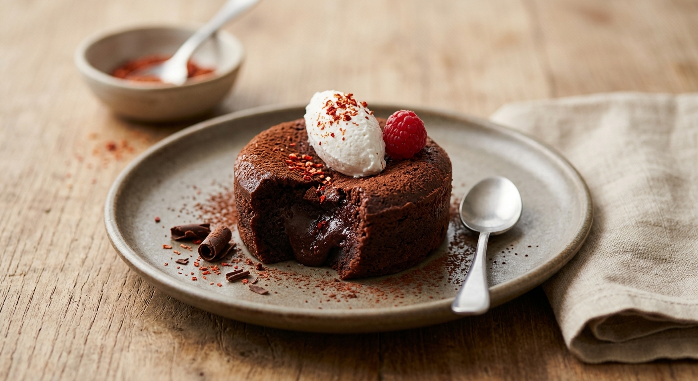Moelleux au chocolat et piment d'Espelette - vegan