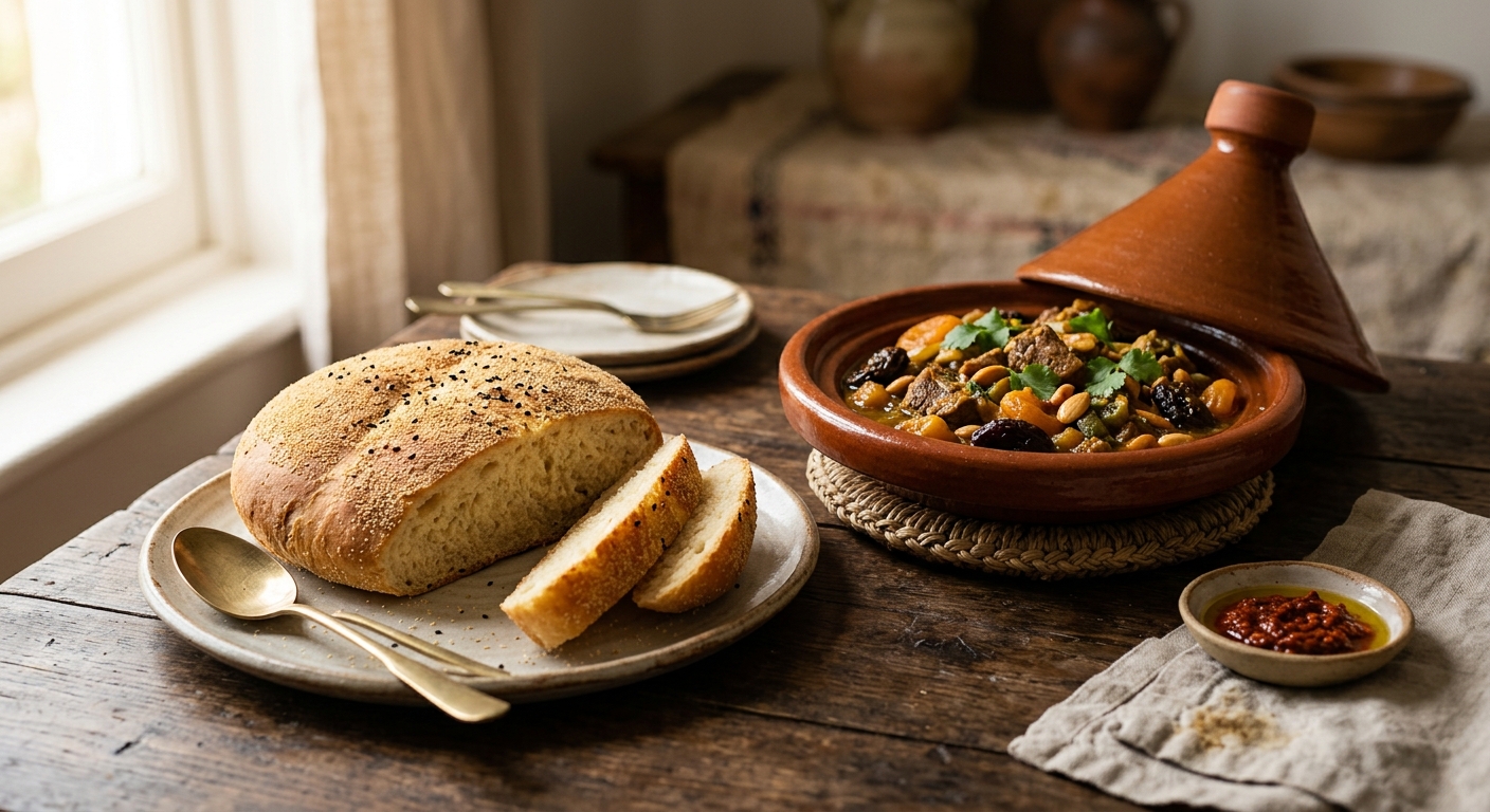 Mon pain marocain pour tajine en map