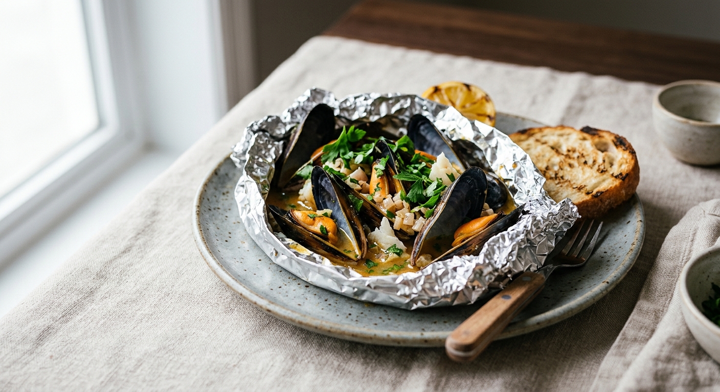 Moules au barbecue