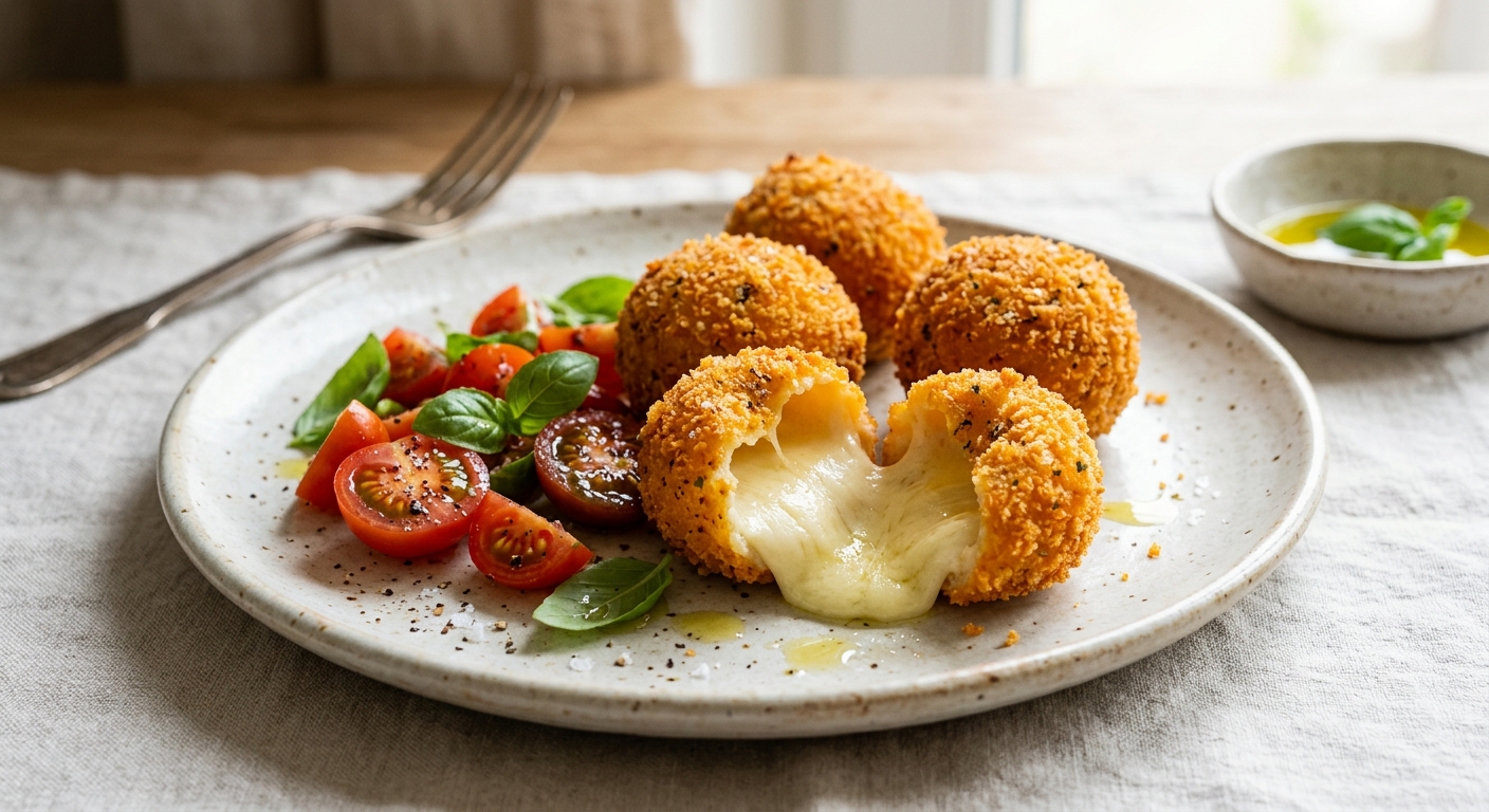 Mozzarella panée, ultra fondante !