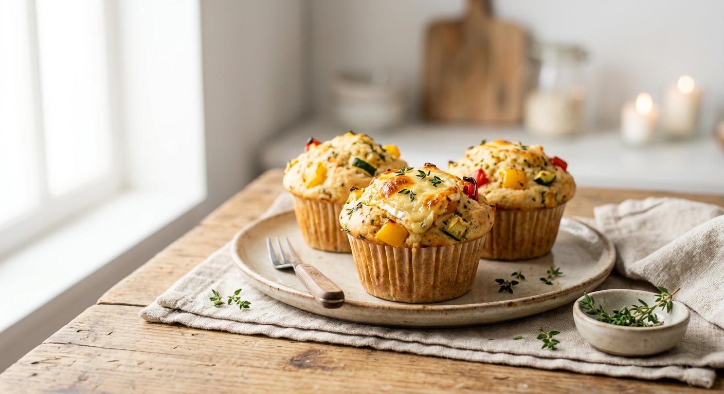 Muffins légers aux légumes grillés