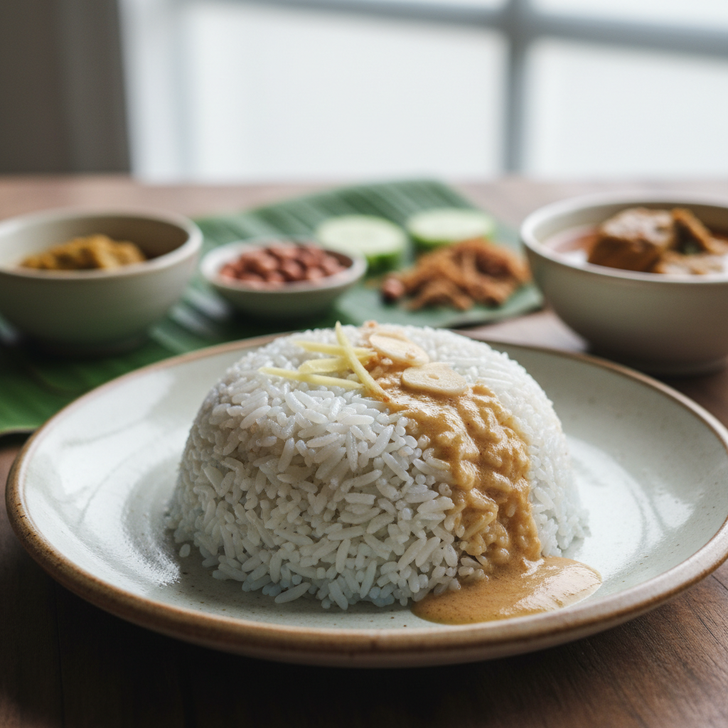 Nasi dagang (riz à la noix de coco)