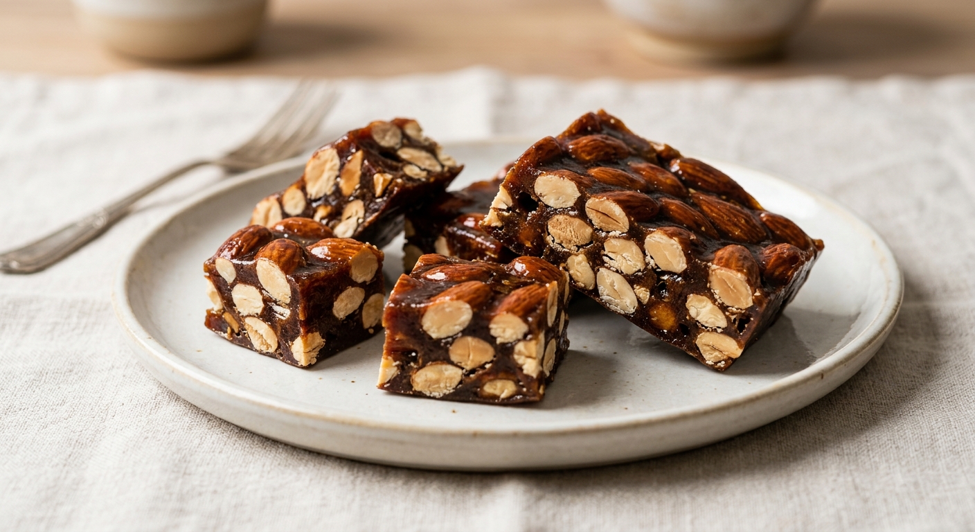 Nougat noir aux amandes