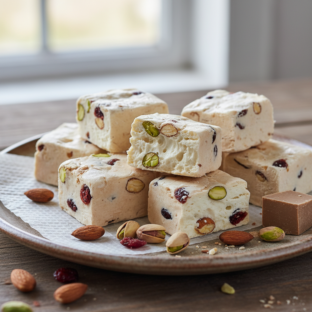Nougats mous à l’aquafaba