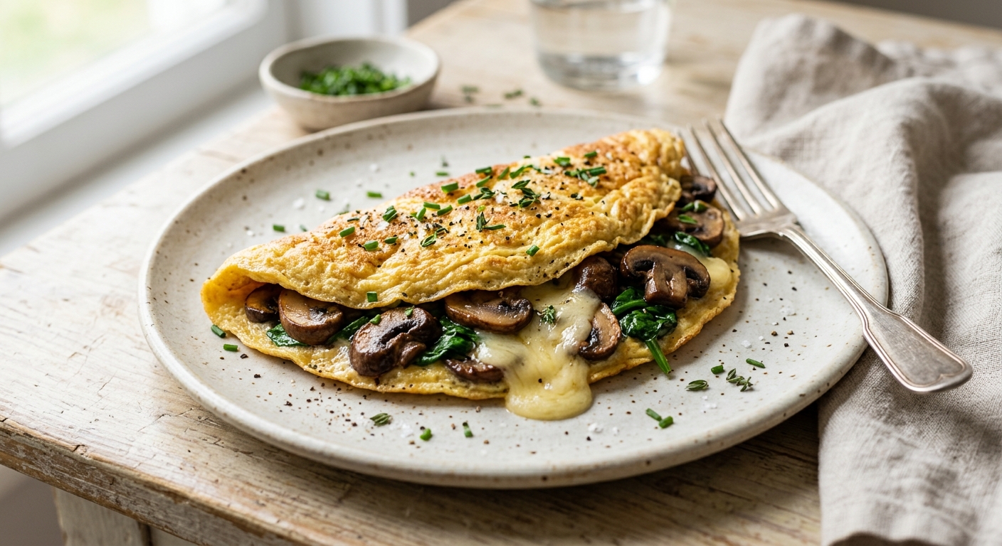 Omelette aux champignons