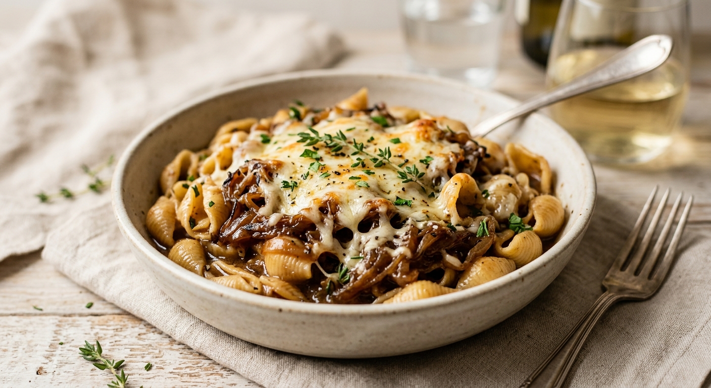 One Pot French Onion Pasta : la nouvelle tendance TikTok
