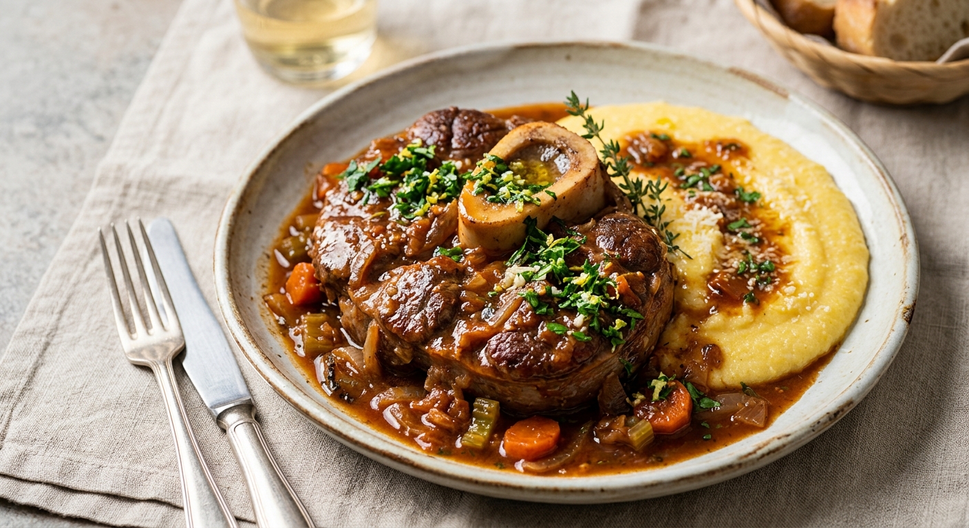 Osso buco de veau à la milanaise (ou osso bucco)