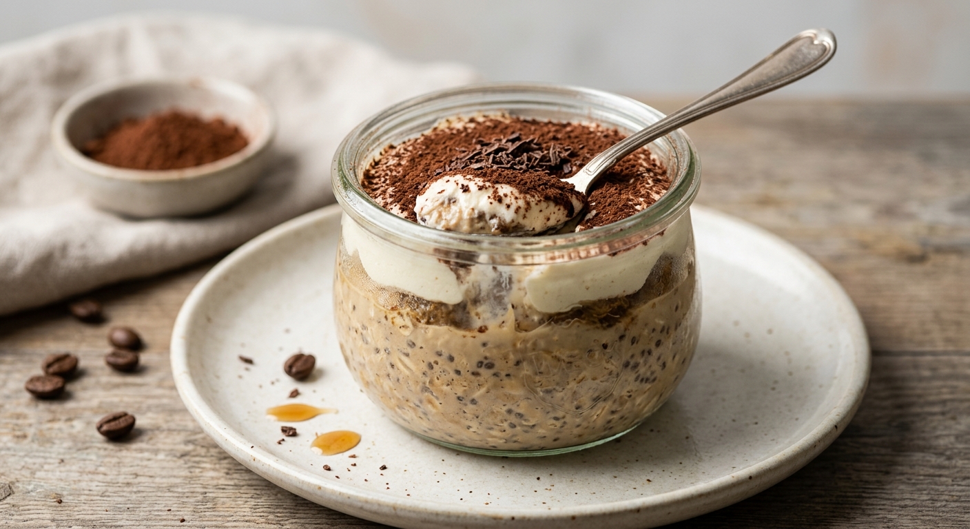 Overnight oats façon tiramisu