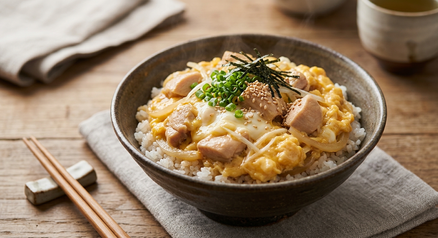 Oyako don - oeufs brouillés au poulet à la japonaise