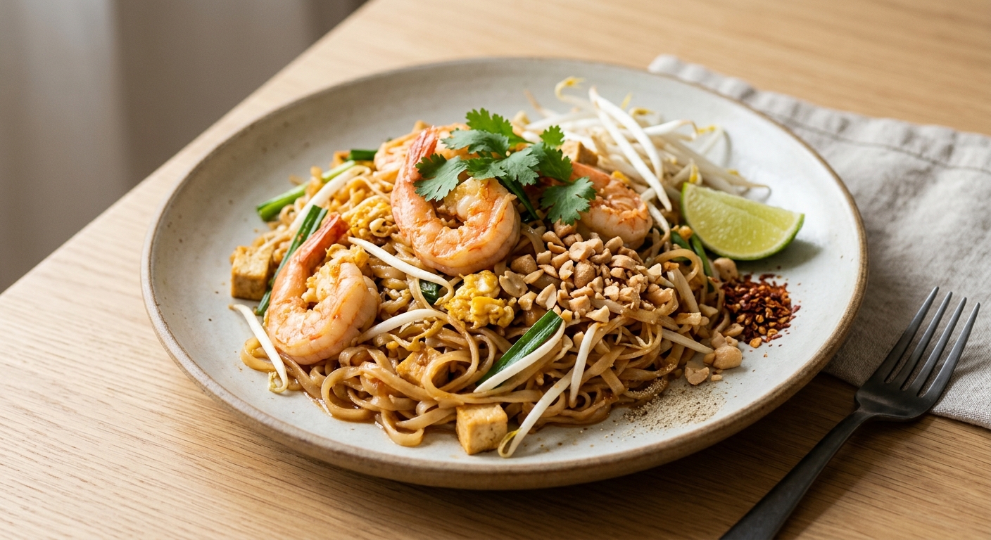 Pad thaï aux crevettes