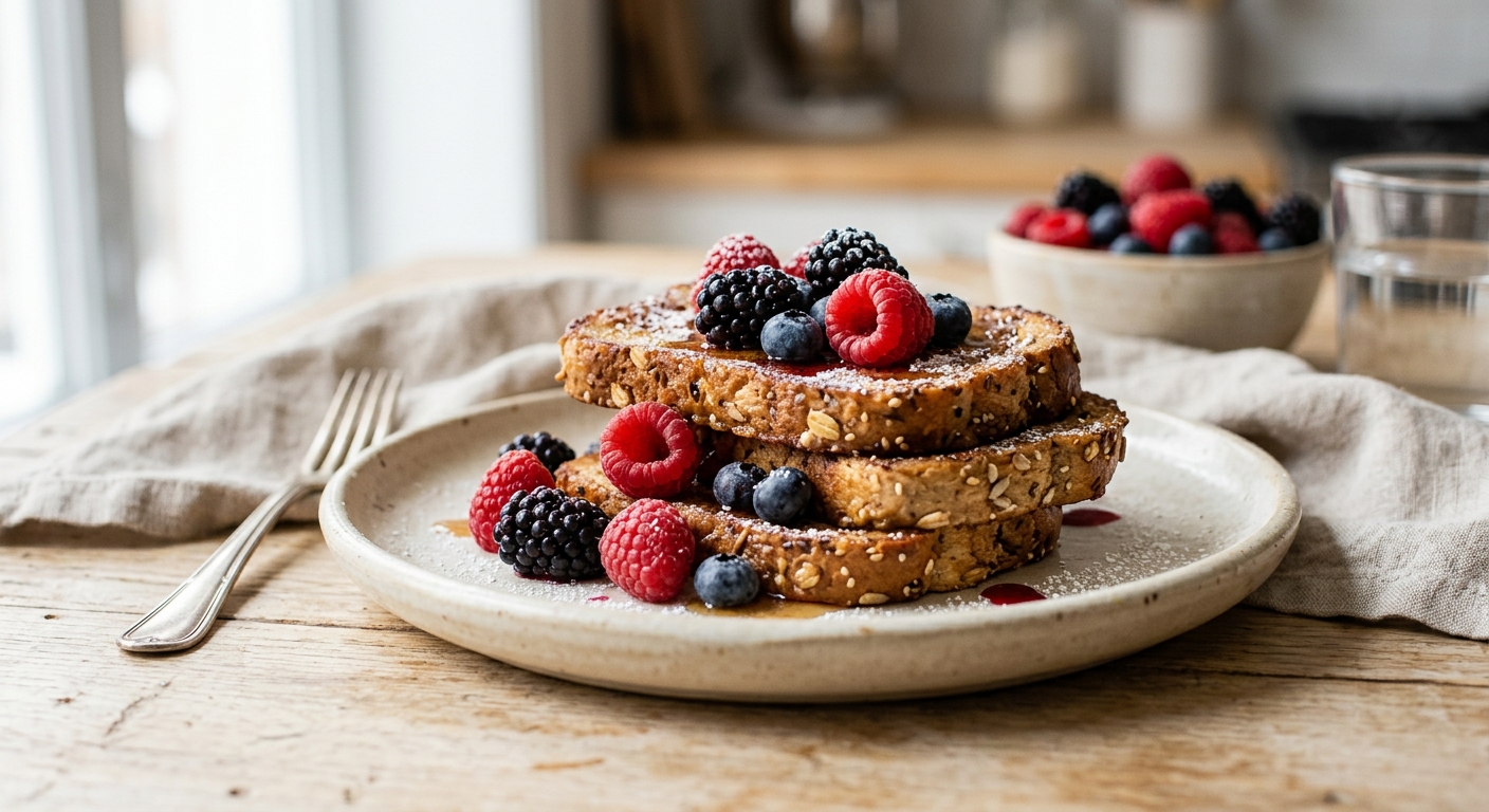 Pain perdu aux fruits rouges