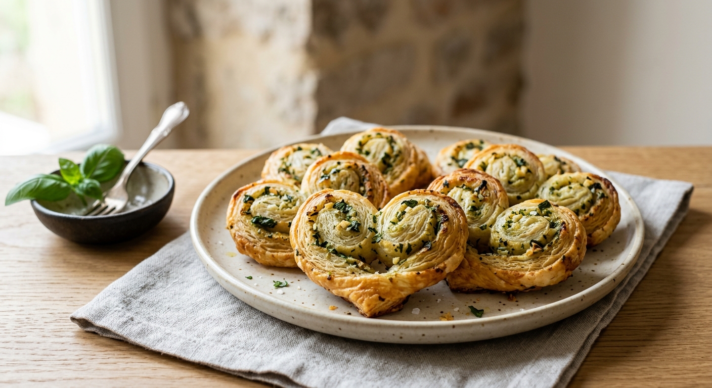 Palmiers au basilic