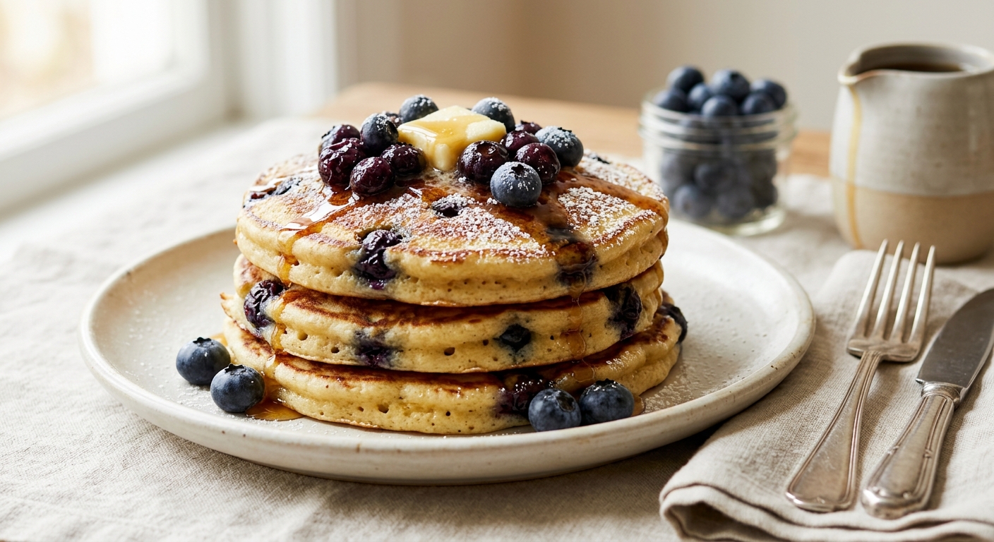 Pancake aux myrtilles