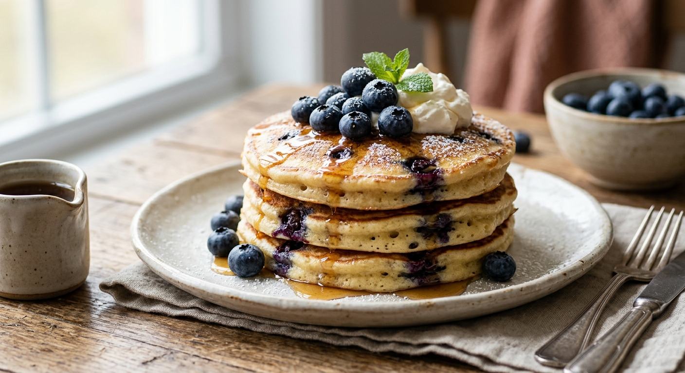Pancakes aux myrtilles