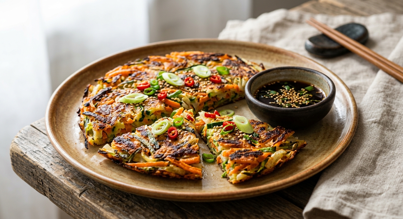 Pancakes coréens aux légumes