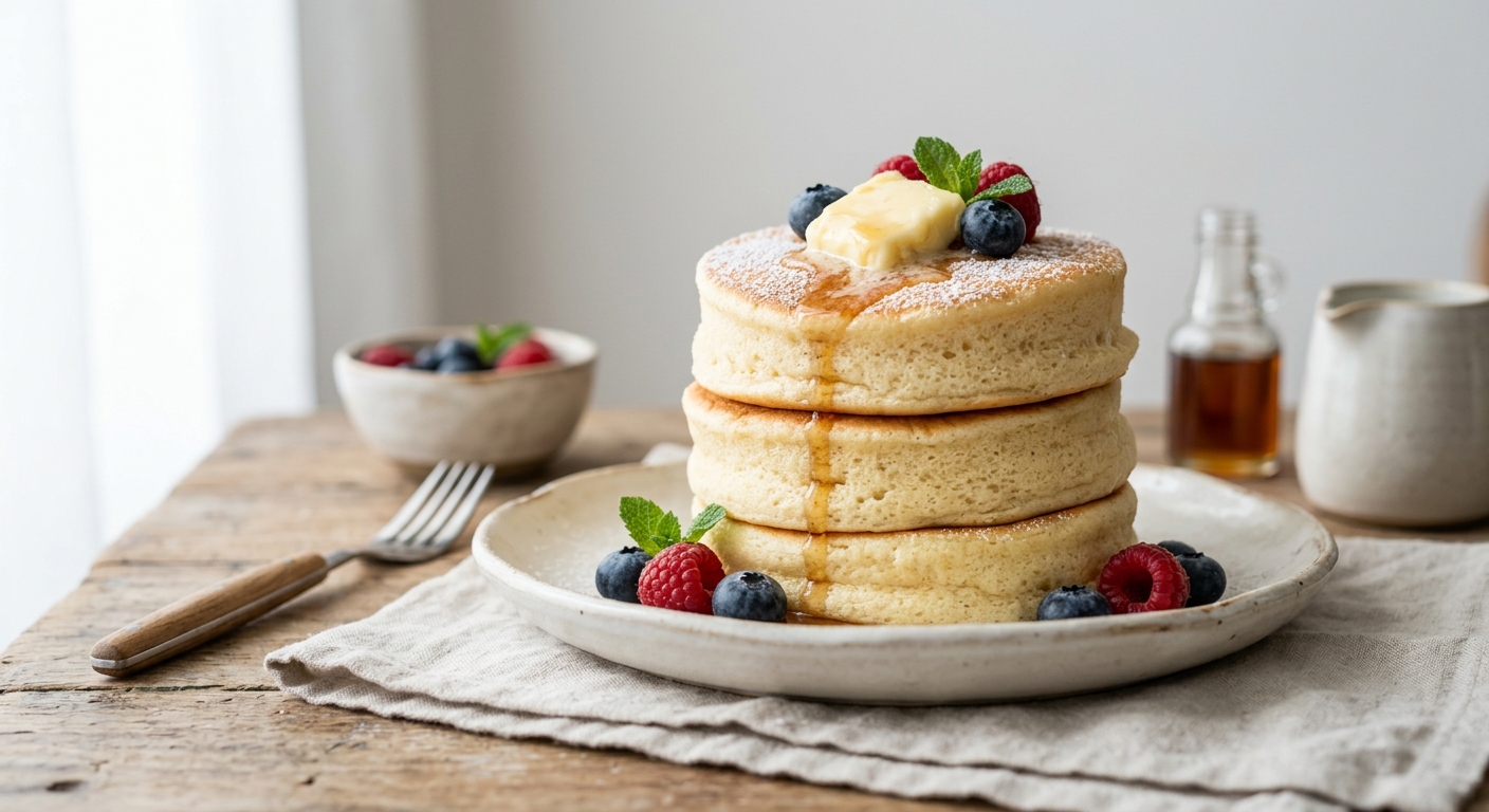 Pancakes fluffy ultra moelleux - recette japonaise