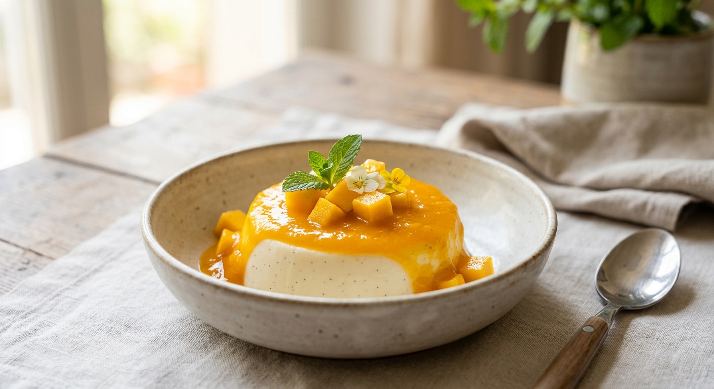 Panna cotta à la mangue