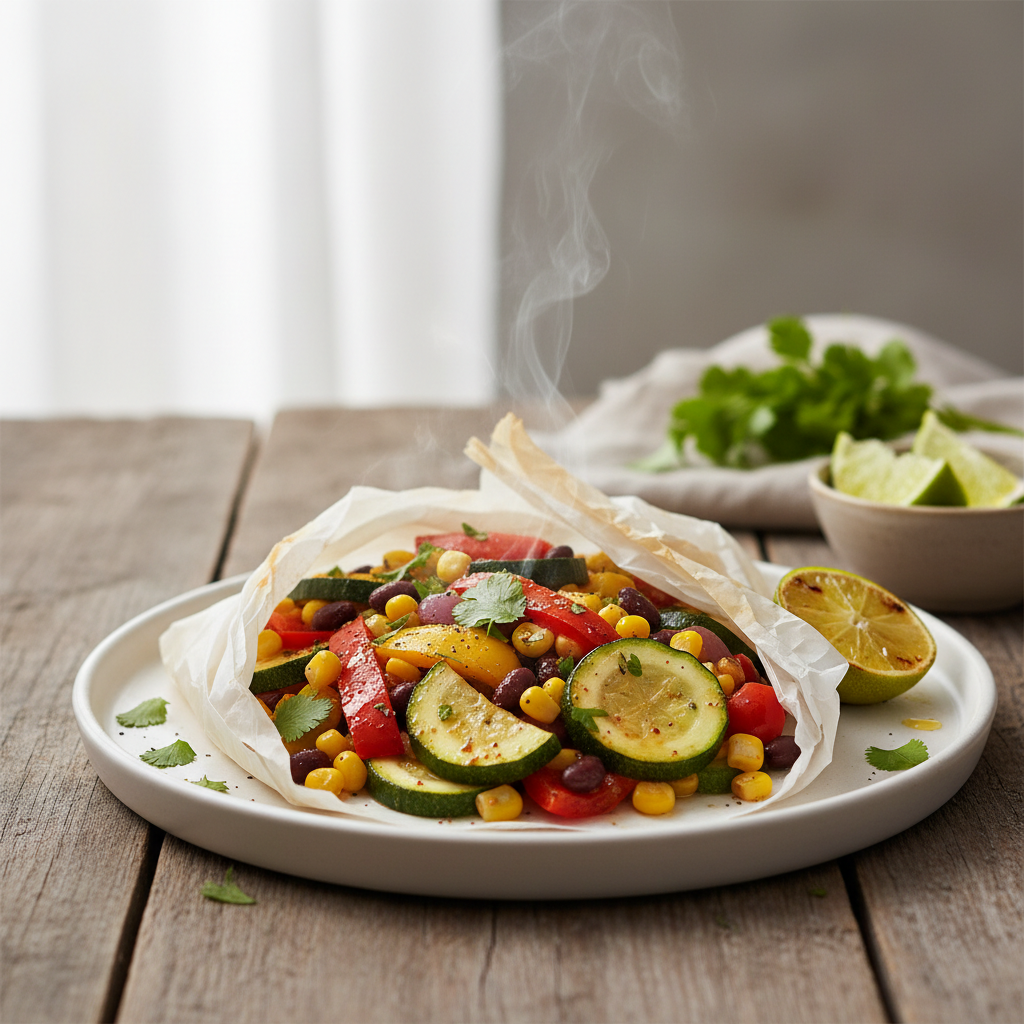 Papillote de légumes à la mexicaine
