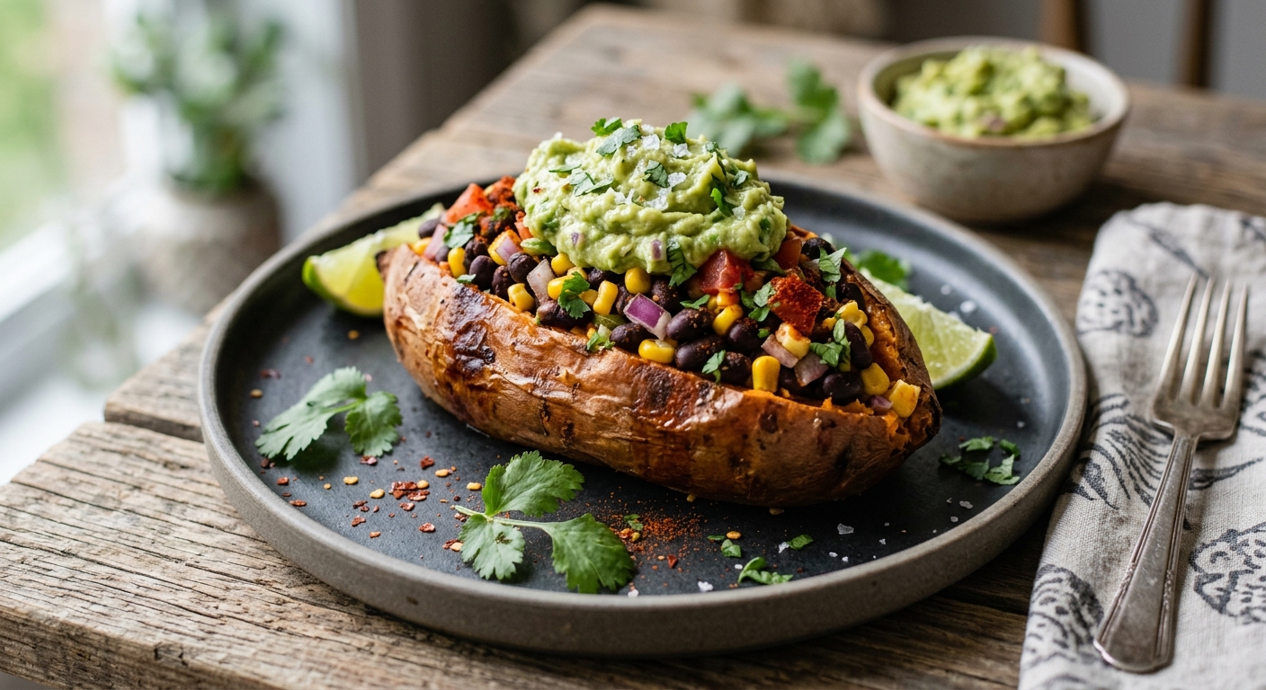 Patates douces au air-fryer façon Tex-Mex