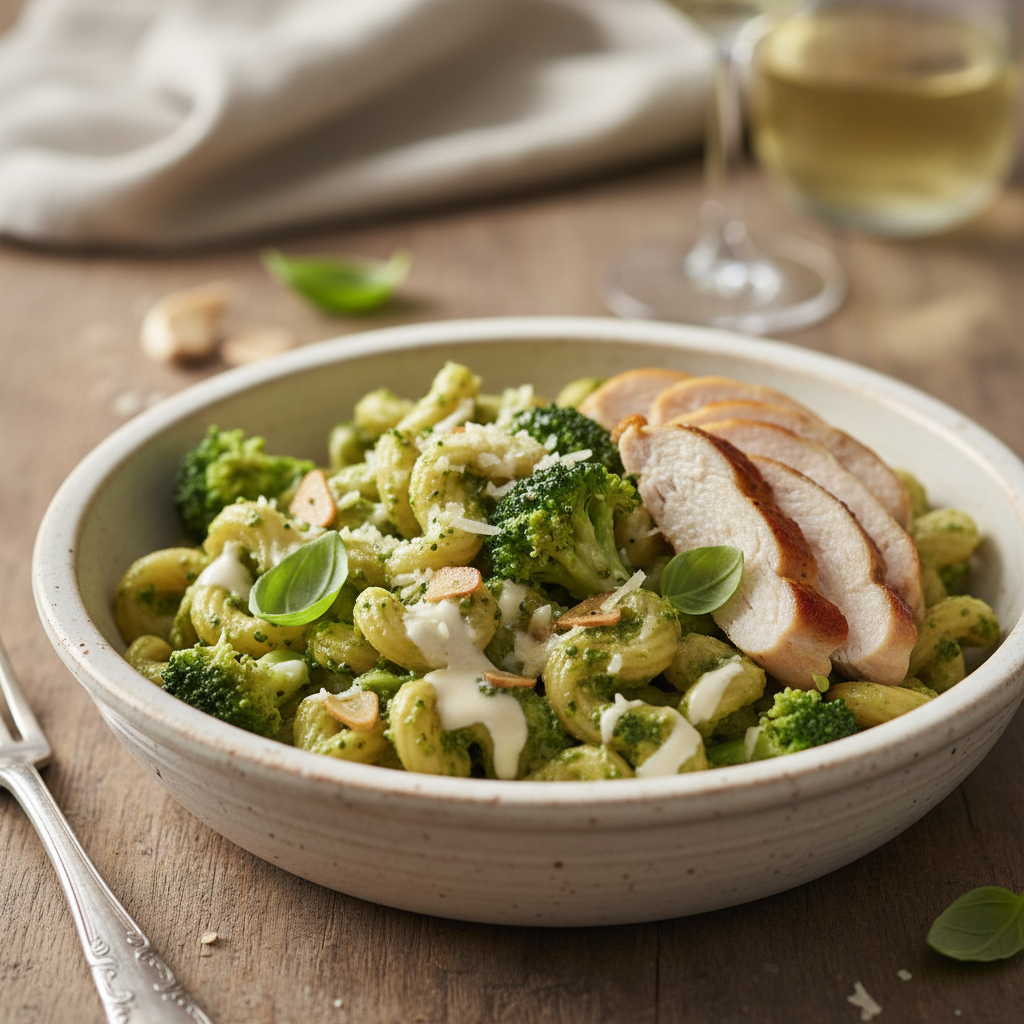 Pâtes au pesto de brocoli
