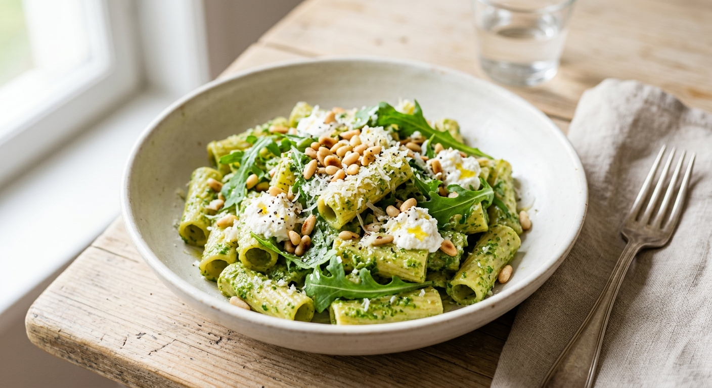Pâtes au pesto de roquette (Pesto alla rucola)