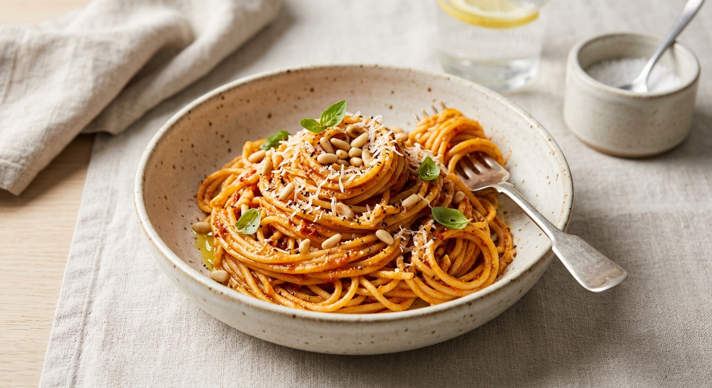 Pâtes au pesto rosso