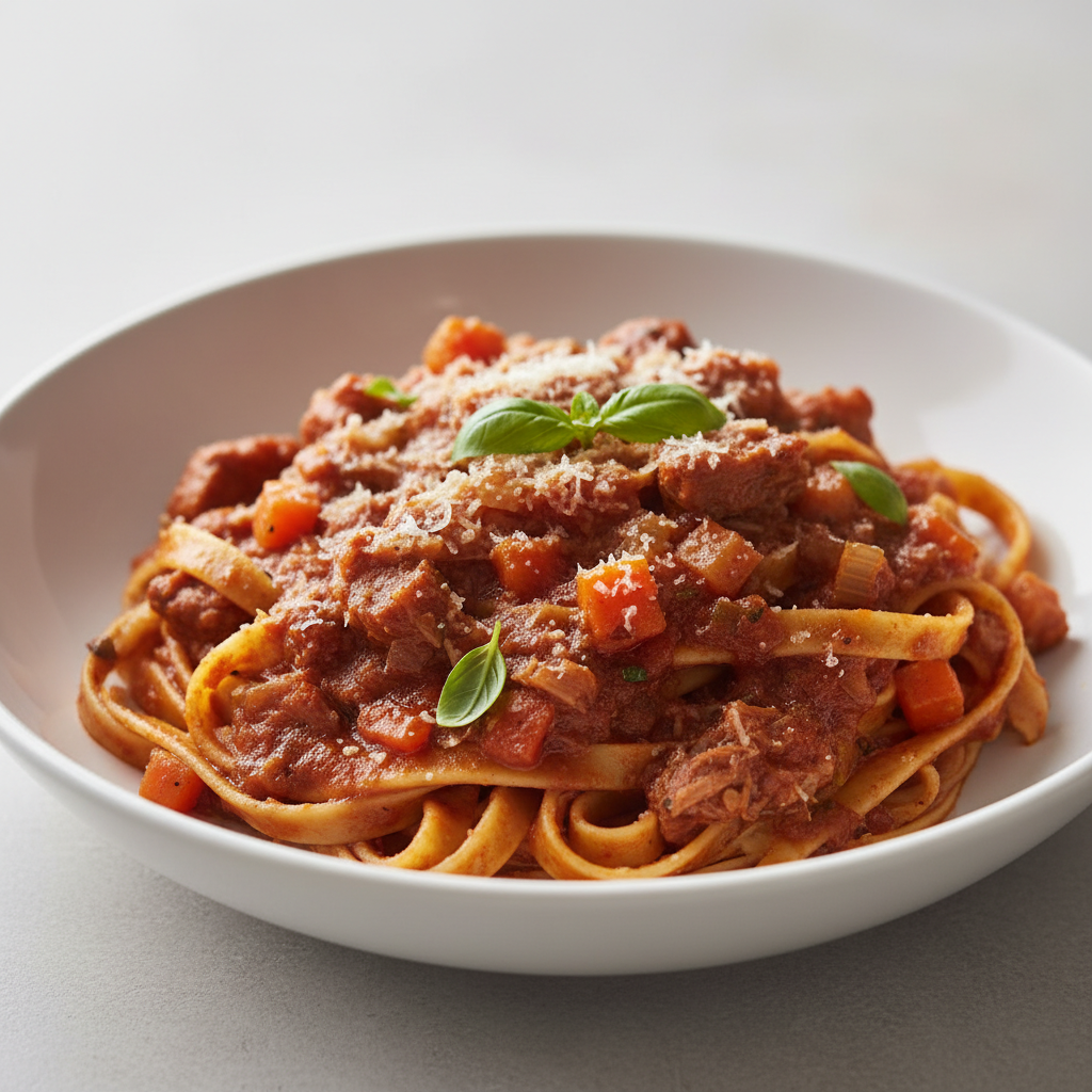 Pâtes au ragù de porc