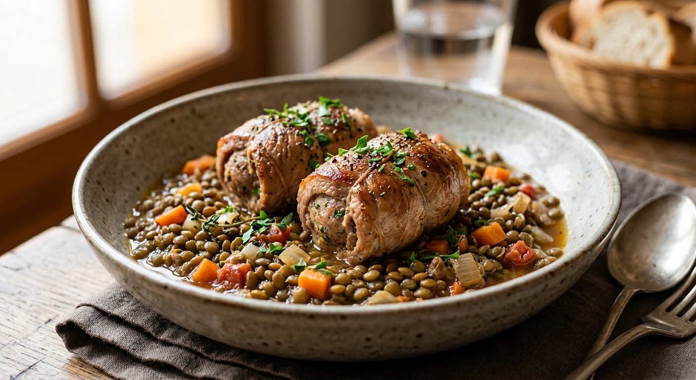 Paupiettes de veau et lentilles au Cookeo