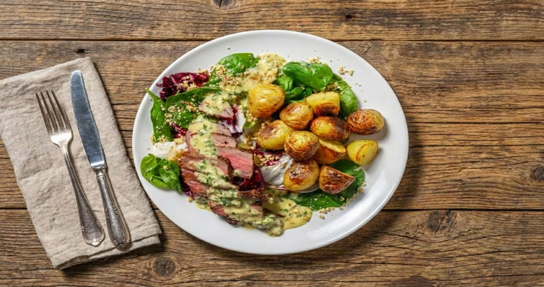 Pavé de bœuf et sauce secrète