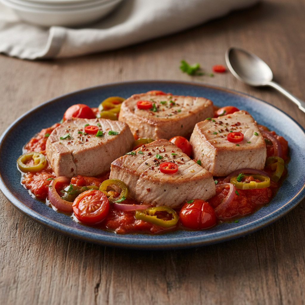 Pavés de thon à la tomate