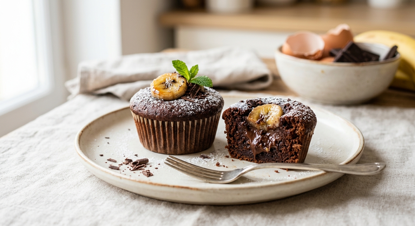 Petits gâteaux fondants chocolat banane