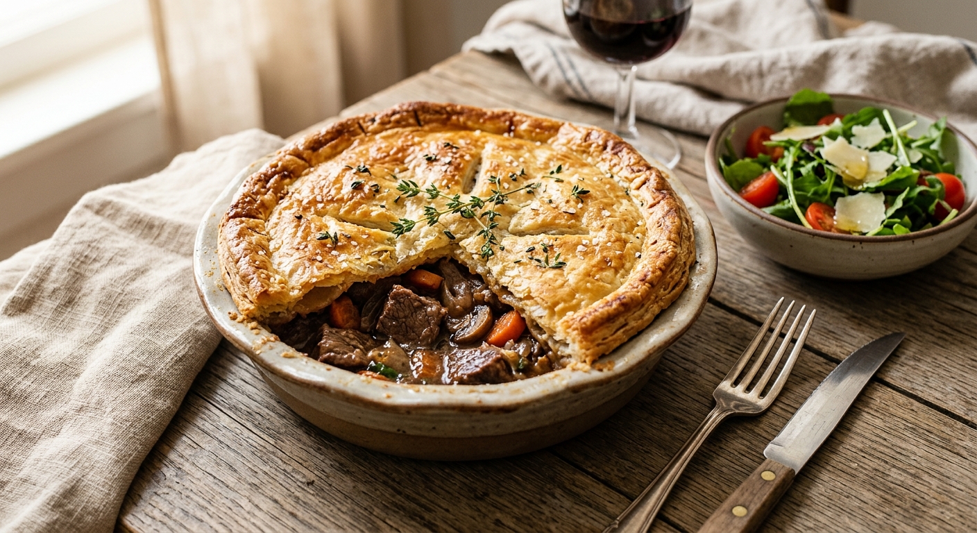 Pie de boeuf mode aux champignons