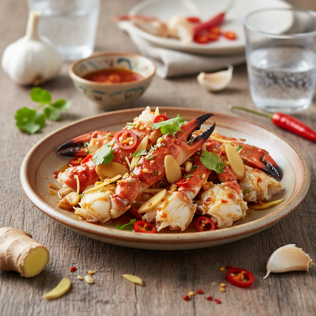 Pinces de crabe sautées au piment