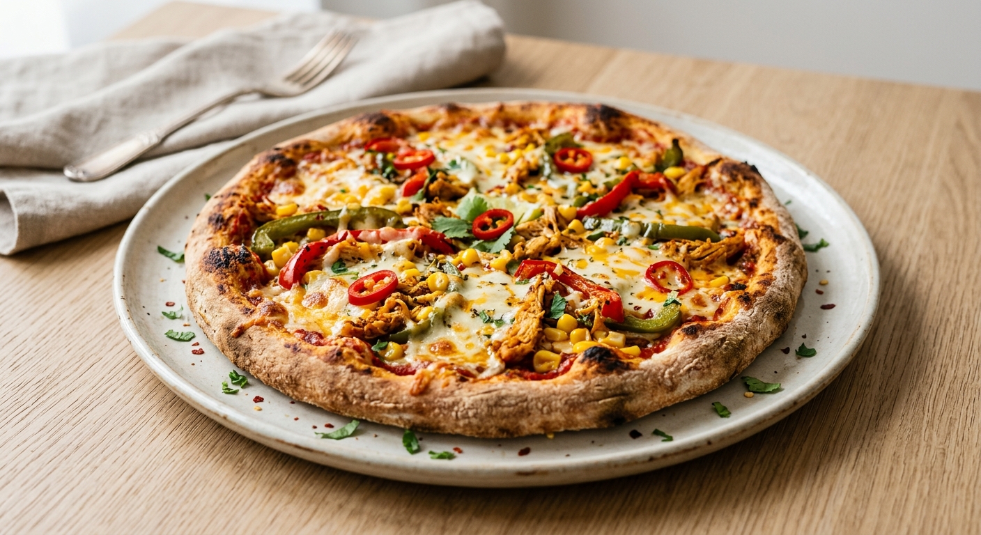 Pizza à la Mexicaine poulet maïs