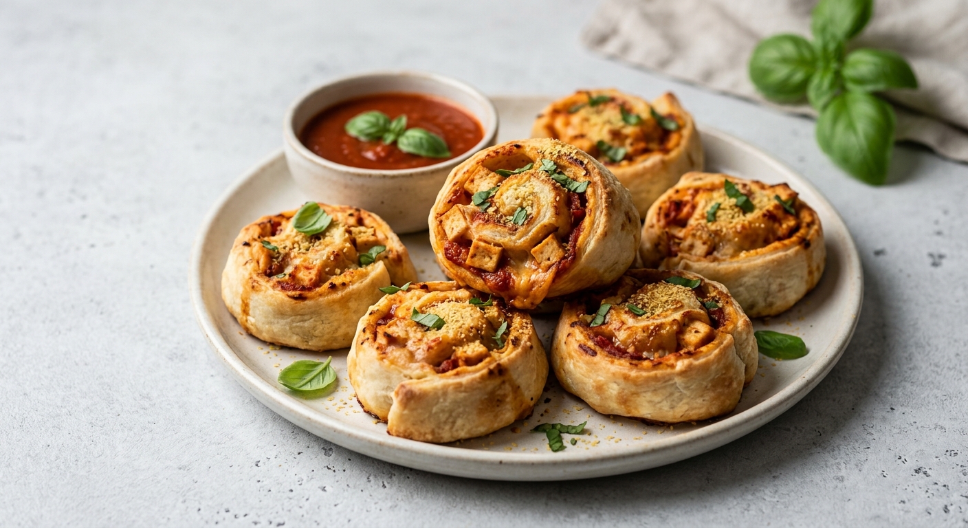 Pizza rolls sauce tomate et tofu